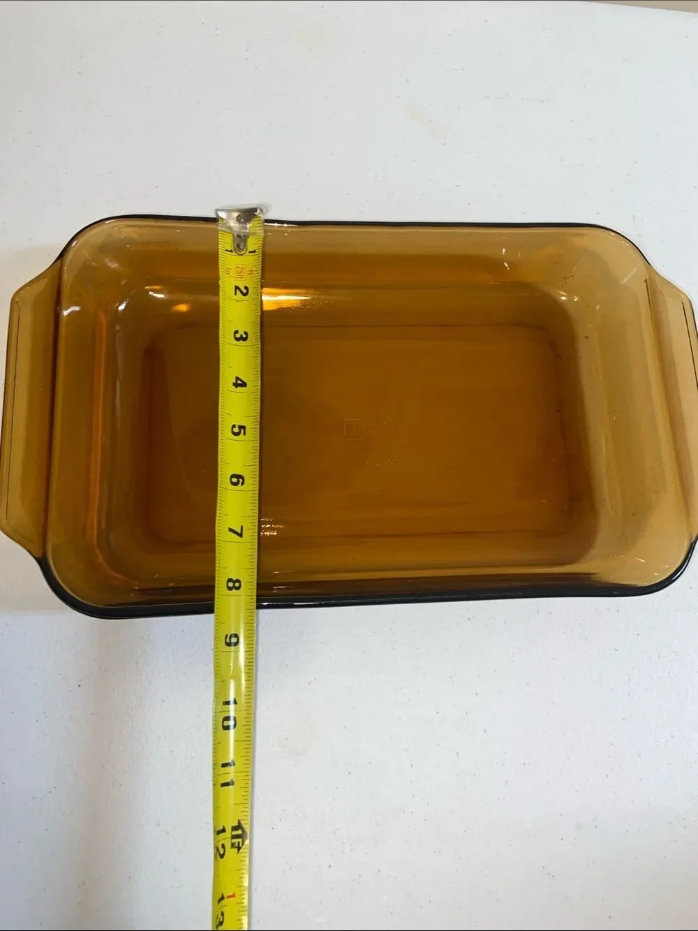 Anchor Hiking Vintage Amber Glass Bakeware with Embossed Marking